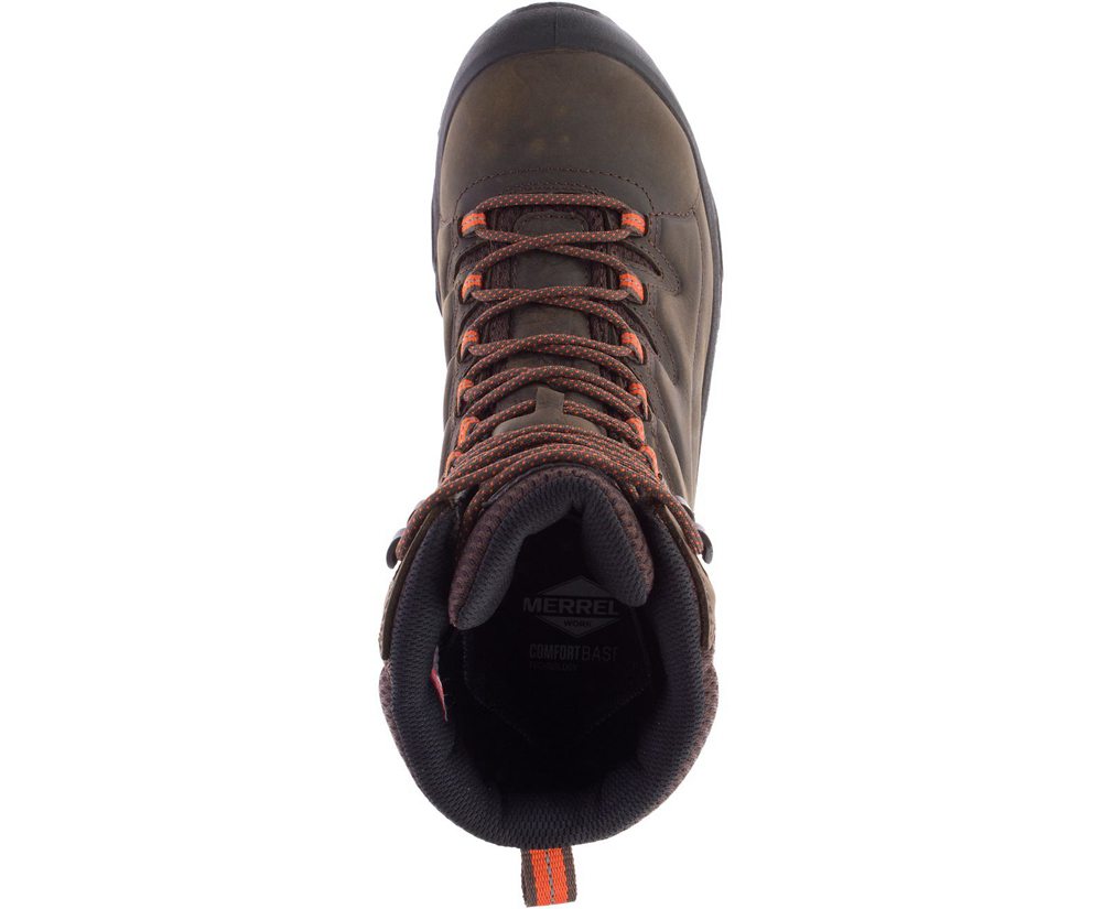 Merrell Vandrestøvler Herre - Strongfield Læder 8\" Thermo Waterproof Comp Toe Wide Width - Brune - S